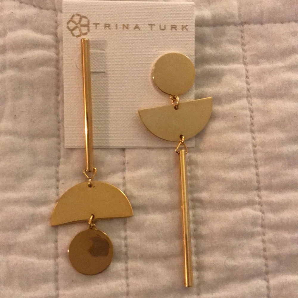 Trina turk asymmetrical earrings